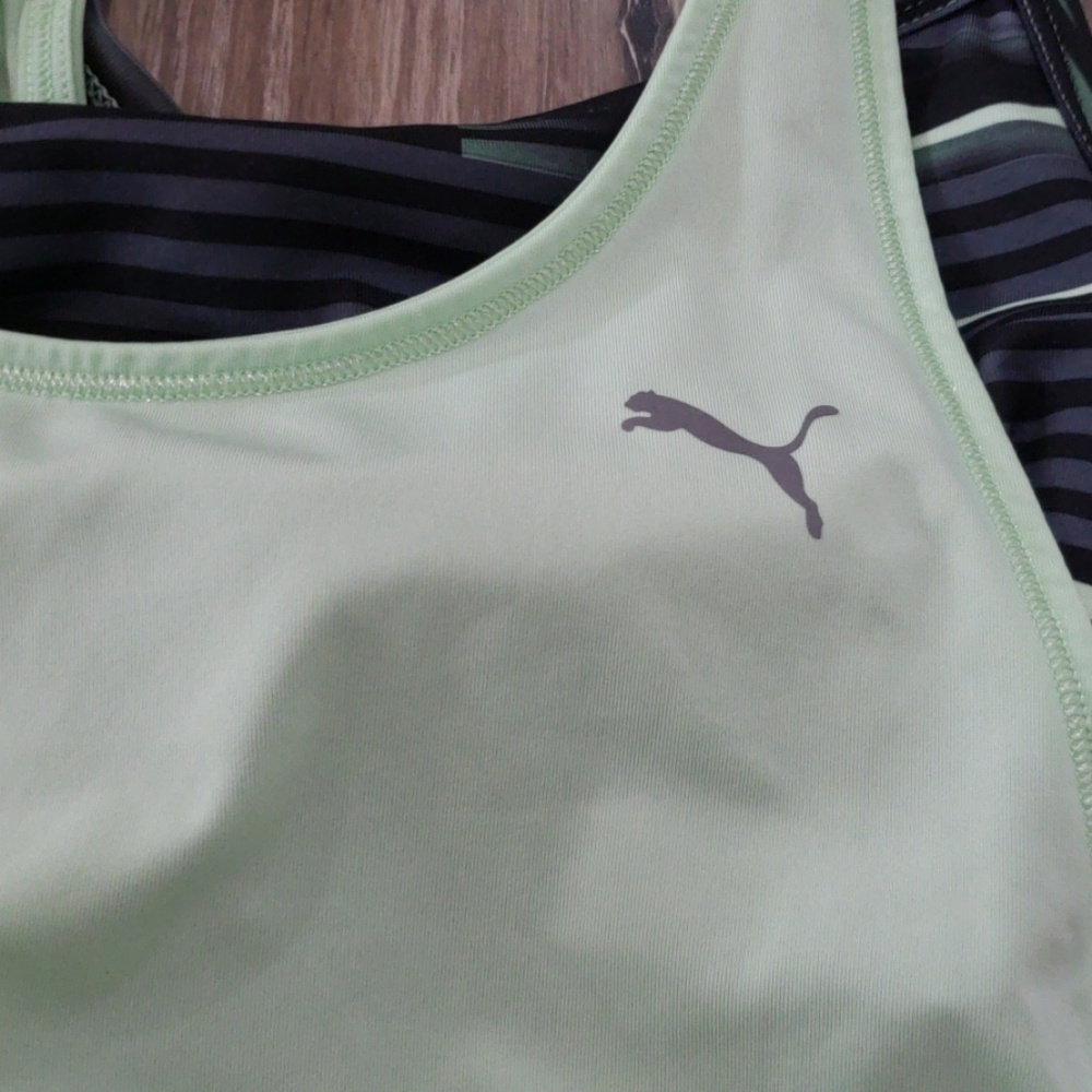Puma Racerback Tank with Sports Bra - Picture 2 of 8